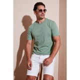 Buratti Pamuklu Baskılı Regular Fit Bisiklet Yaka T Shirt Erkek T Shirt 59020205 - Elma Yeşili - XL