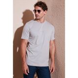 Buratti Pamuklu Baskılı Regular Fit Bisiklet Yaka T Shirt Erkek T Shirt 59020205 - Kül Rengi