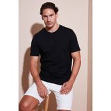Buratti Pamuklu Baskılı Regular Fit Bisiklet Yaka T Shirt Erkek T Shirt 59020205 - Siyah - XL