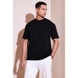 Buratti Pamuklu Bisiklet Yaka Relaxed Fit Basic T Shirt Erkek T Shirt 5902610 - Siyah