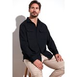 Buratti Pamuklu Çift Cepli Regular Fit Gömlek Erkek Gömlek Cf25w128858 - Siyah