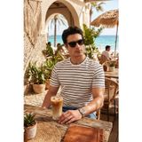 Buratti Pamuklu Çizgili Cep Detaylı Bisiklet Yaka Erkek T Shirt 5904057 İNDİGO