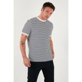 Buratti Pamuklu Çizgili Regular Fit Bisiklet Yaka T Shirt Erkek T SHİRT 5903005