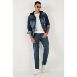 Buratti Pamuklu Comfort Fit Normal Bel Boru Paça Jeans Erkek Kot Pantolon 4412C02TEXAS - Mavi - 31 - 32