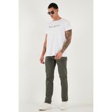 Buratti Pamuklu Comfort Fit Normal Bel Boru Paça Jeans Erkek Kot Pantolon 4412C19TEXAS - Haki - 31 - 32