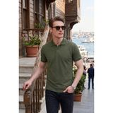 Buratti Pamuklu Kısa Kollu Düğmeli Polo T Shirt Erkek Polo T Shirt 5904049 - Haki