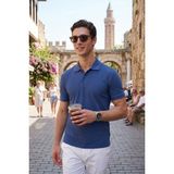 Buratti Pamuklu Kısa Kollu Düğmeli Polo T Shirt Erkek Polo T Shirt 5904049 - Lacivert - XL