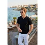Buratti Pamuklu Kısa Kollu Düğmeli Polo T Shirt Erkek Polo T Shirt 5904051 - Siyah - 2XL