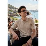 Buratti Pamuklu Kısa Kollu Düğmeli Polo T Shirt Erkek Polo T Shirt 5904051 - Taş - 2XL