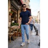 Buratti Pamuklu Normal Bel Daralan Paça Kot Pantolon Erkek Kot Pantolon 5901C701MILANO - Açık Mavi - 36