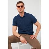 Buratti Pamuklu Polo T Shirt Erkek Polo 5902127 - Mavi