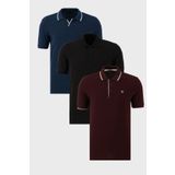 Buratti Pamuklu Regular Fit 3'lü Paket Polo Yaka T Shirt Erkek POLO YAKA T SHİRT 59029641827S3