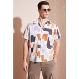 Buratti Pamuklu Regular Fit Apaş Yaka Kısa Kollu Gömlek Erkek GÖMLEK CF24S117507