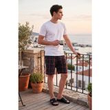 Buratti Pamuklu Regular Fit Bağlamalı Cepli Pijama Erkek Şort 6574004 YEŞİL