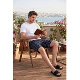 Buratti Pamuklu Regular Fit Bağlamalı Cepli Pijama Şort Erkek ŞORT 6574004 LACİVERT