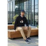 Buratti Pamuklu Regular Fit Baskılı Kanguru Cepli Kapüşonlu Erkek Sweat 6141004B LACİVERT