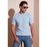 Buratti Pamuklu Regular Fit Bisiklet Yaka T Shirt Erkek T Shirt 59020204 - Açık Mavi - XL