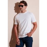 Buratti Pamuklu Regular Fit Bisiklet Yaka T Shirt Erkek T Shirt 59020204 - Ekru