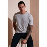 Buratti Pamuklu Regular Fit Bisiklet Yaka T Shirt Erkek T Shirt 59020204 - Kül Rengi