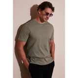 Buratti Pamuklu Regular Fit Bisiklet Yaka T Shirt Erkek T Shirt 59020204 - Orta Vizon
