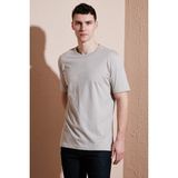 Buratti Pamuklu Regular Fit Bisiklet Yaka T Shirt Erkek T Shirt 5902948 - Taş