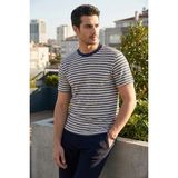 Buratti Pamuklu Regular Fit Bisiklet Yaka T Shirt Erkek T Shirt 5904027 - İndigo