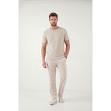 Buratti Pamuklu Regular Fit Bisiklet Yaka T Shirt Erkek T Shirt 5904027 - Taş