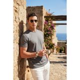 Buratti Pamuklu Regular Fit Bisiklet Yaka T Shirt Erkek T Shirt 5904063 - Açık Haki