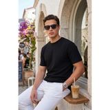 Buratti Pamuklu Regular Fit Bisiklet Yaka T Shirt Erkek T Shirt 5904068 - Siyah - 2XL