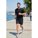 Buratti Pamuklu Regular Fit Bisiklet Yaka T Shirt Erkek T Shirt 5904095 - Siyah - XL