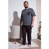 Buratti Pamuklu Regular Fit Büyük Beden Erkek Pijama Takımı 6572002B ANTRASİT