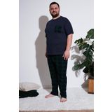 Buratti Pamuklu Regular Fit Büyük Beden Erkek Pijama Takımı 6572002B LACİVERT