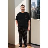 Buratti Pamuklu Regular Fit Büyük Beden Erkek Pijama Takımı 6572002B SİYAH