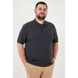 Buratti Pamuklu Regular Fit Büyük Beden Polo Yaka T Shirt Erkek Polo Yaka T Shirt 5902127B - Antrasit - 3XL