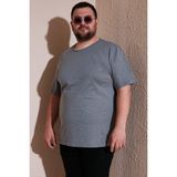 Buratti Pamuklu Regular Fit Büyük Beden T Shirt Erkek T Shirt 59020001B - Açık Haki - 3XL