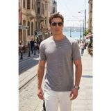 Buratti Pamuklu Regular Fit Çizgili Bisiklet Yaka Erkek T Shirt 5904030 AÇIK HAKİ