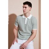 Buratti Pamuklu Regular Fit Çizgili Polo Yaka T Shirt Erkek Polo Yaka T Shirt 5903009 - Elma Yeşili - XL