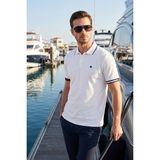 Buratti Pamuklu Regular Fit Düğmeli Polo T Shirt Erkek Polo T Shirt 5904066 - Beyaz