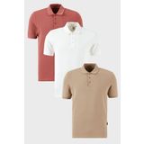 Buratti Pamuklu Regular Fit Düğmeli Polo Yaka 3'lü Paket T Shirt Erkek T Shirt 5902127s3
