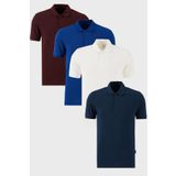Buratti Pamuklu Regular Fit Düğmeli Polo Yaka 4'lü Paket T Shirt Erkek T SHİRT 5902127S4