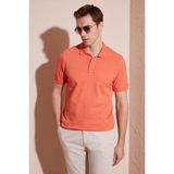 Buratti Pamuklu Regular Fit Düğmeli Polo Yaka T Shirt Erkek Polo Yaka T Shirt 5902739 - Turuncu