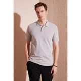 Buratti Pamuklu Regular Fit Düğmeli Polo Yaka T Shirt Erkek Polo Yaka T Shirt 5902739 - XL - Açık Gri