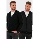 Buratti Pamuklu Regular Fit Düğmeli V Yaka 2'li Paket Hırka Erkek HIRKA 456205S2