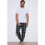 Buratti Pamuklu Regular Fit Ekoseli Elastik Bel Erkek Pijama Altı 611PT00154 SİYAH-YEŞİL