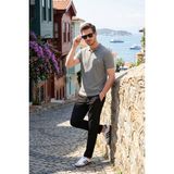 Buratti Pamuklu Regular Fit Fermuarlı Polo Yaka T Shirt Erkek Polo T Shirt 5902738 - 2XL - Açık Haki