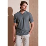 Buratti Pamuklu Regular Fit Fermuarlı Polo Yaka T Shirt Erkek Polo Yaka T Shirt 5902434 - Açık Haki