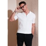 Buratti Pamuklu Regular Fit Fermuarlı Polo Yaka T Shirt Erkek Polo Yaka T Shirt 5902738 - Ekru