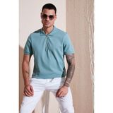 Buratti Pamuklu Regular Fit Fermuarlı Polo Yaka T Shirt Erkek Polo Yaka T Shirt 5902915 - Mavi