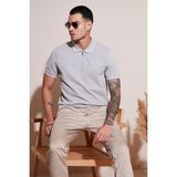 Buratti Pamuklu Regular Fit Fermuarlı Polo Yaka T Shirt Erkek Polo Yaka T Shirt 5902915 - XL - Gri