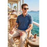 Buratti Pamuklu Regular Fit Göğüs Cepli Düğmeli Polo T Shirt Erkek Polo T Shirt 4565001 - İndigo